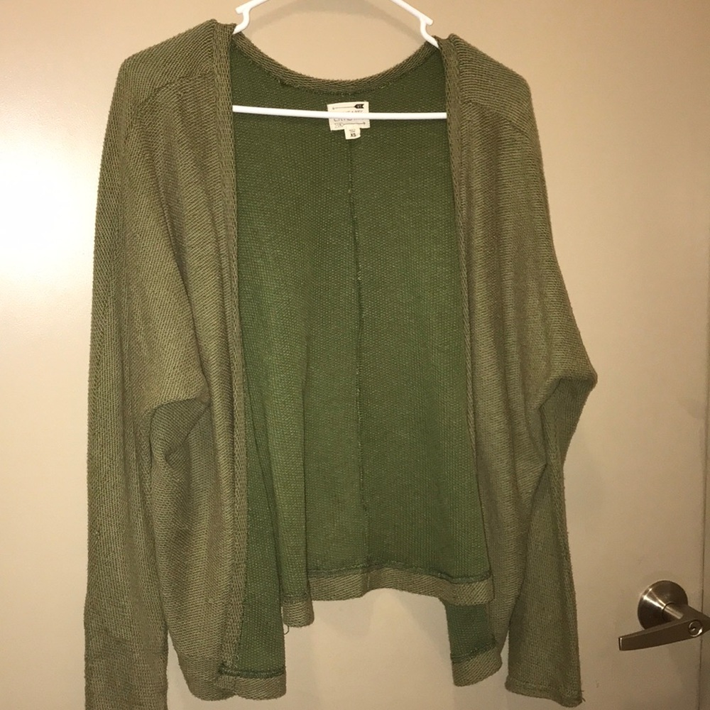 La Hearts Green Cardigan
